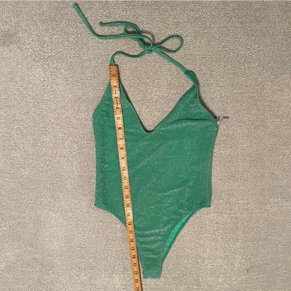 3/$25 NWT Forever 21 Shimmer Halter One-Piece Swimsuit - Small - Picture 7 of 12
